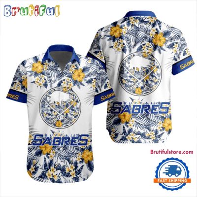 NHL Buffalo Sabres Special Flower Tropical Design Hawaiian Button Shirt