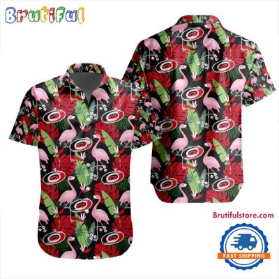 NHL Carolina Hurricanes Special Flamingo Hawaiian Design Button Shirt