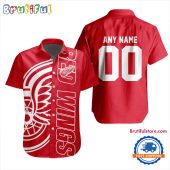 NHL Detroit Red Wings New Design Hawaiian Shirt, Hockey Team Button Shirt