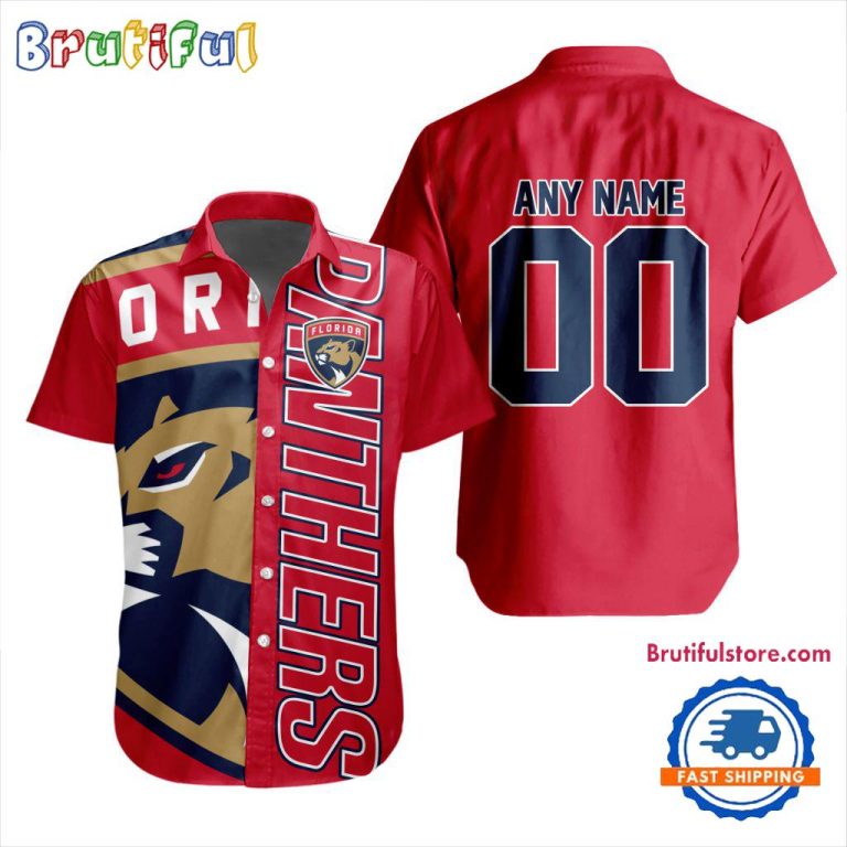 NHL Florida Panthers New Design Hawaiian Shirt, Hockey Team Button Shirt