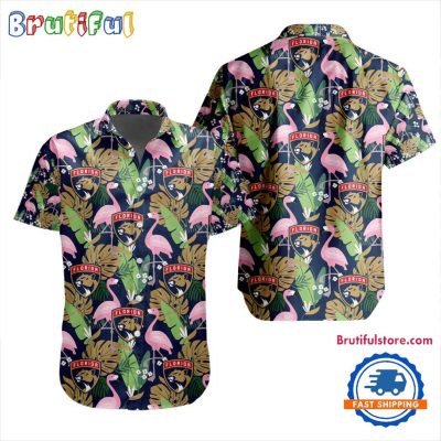 NHL Florida Panthers Special Flamingo Hawaiian Design Button Shirt