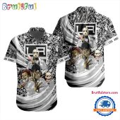 NHL Los Angeles Kings Special Movies Character Halloween Design Hawaiian Button Shirt