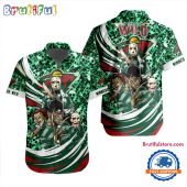NHL Minnesota Wild Special Movies Character Halloween Design Hawaiian Button Shirt