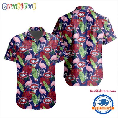 NHL Montreal Canadiens Special Flamingo Hawaiian Design Button Shirt