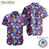 NHL New York Rangers Special Flamingo Hawaiian Design Button Shirt