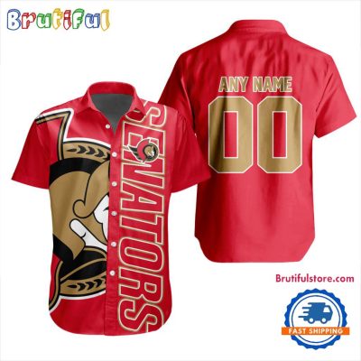 NHL Ottawa Senators New Design Hawaiian Shirt, Hockey Team Button Shirt