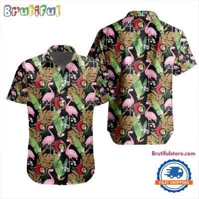 NHL Ottawa Senators Special Flamingo Hawaiian Design Button Shirt