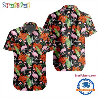 NHL Philadelphia Flyers Special Flamingo Hawaiian Design Button Shirt