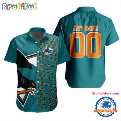 NHL San Jose Sharks New Design Hawaiian Shirt, Hockey Team Button Shirt