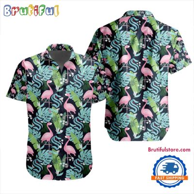 NHL Seattle Kraken Special Flamingo Hawaiian Design Button Shirt NHL Seattle Kraken Special Flamingo Hawaiian Design Button Shirt