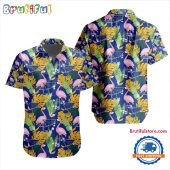 NHL St. Louis Blues Special Flamingo Hawaiian Design Button Shirt