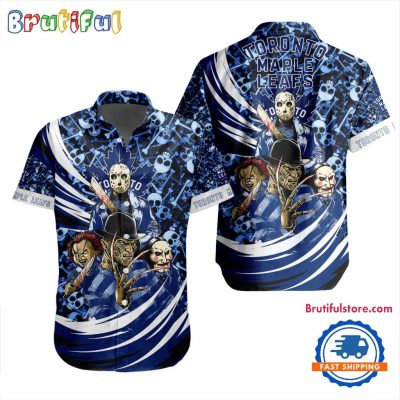 NHL Toronto Maple Leafs Special Movies Character Halloween Design Hawaiian Button Shirt