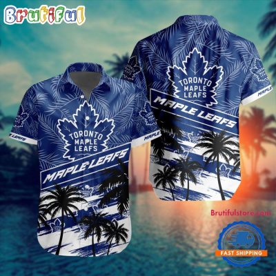 NHL Toronto Maple Leafs Special Palm Tree Hawaiian Button Shirt