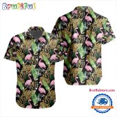 NHL Vegas Golden Knights Special Flamingo Hawaiian Design Button Shirt