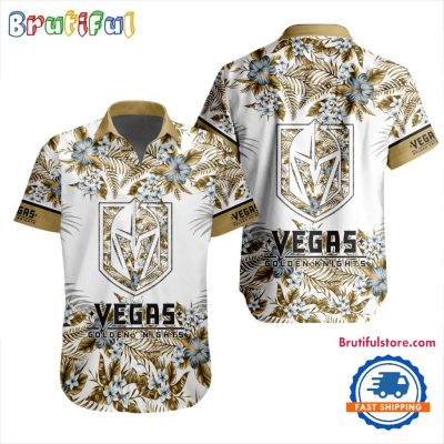 NHL Vegas Golden Knights Special Flower Tropical Design Hawaiian Button Shirt NHL Vegas Golden Knights Special Flower Tropical Design Hawaiian Button Shirt