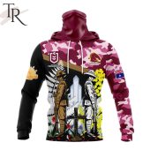 Nrl Brisbane Broncos Personalized Anzac Day Design Hoodie Stand Easy Bro - demo10