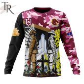 Nrl Brisbane Broncos Personalized Anzac Day Design Hoodie Lovely Smile - demo10