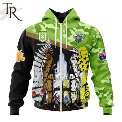 NRL Canberra Raiders Personalized ANZAC Day Design Hoodie