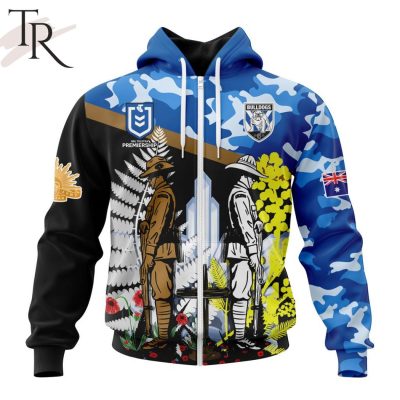 NRL Canterbury-Bankstown Bulldogs Personalized ANZAC Day Design Hoodie
