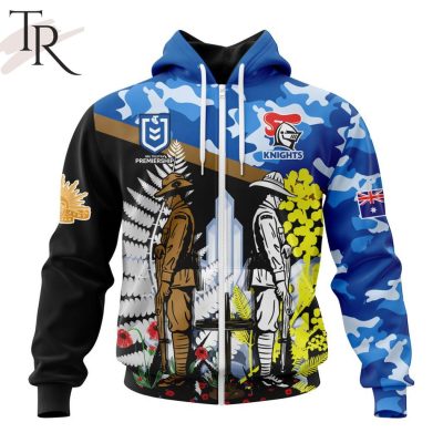 NRL Newcastle Knights Personalized ANZAC Day Design Hoodie