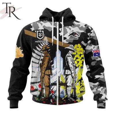 NRL Penrith Panthers Personalized ANZAC Day Design Hoodie