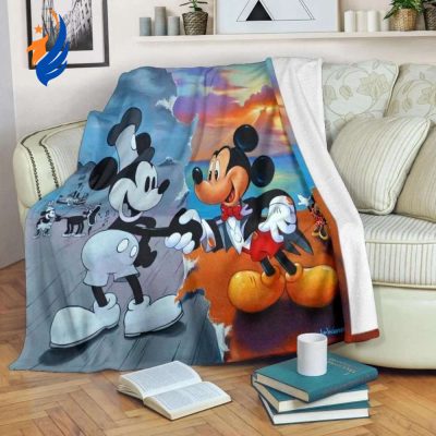 Original & Current Mickey Mouse Disney Fleece Blanket Gift For Fan, Premium Comfy Sofa Throw Blanket Gift - Blanket Home Decor Gift