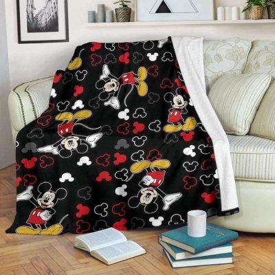 Pattern Mickey Fleece Blanket For Disney Lover - Blanket Home Decor Gift