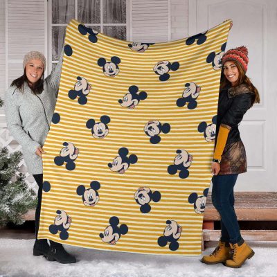 Pattern Mickey Mouse Fleece Blanket Fan Gift - Blanket Home Decor Gift