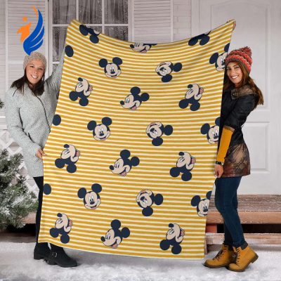 Pattern Mickey Mouse Fleece Blanket Fan Gift - Blanket Home Decor Gift