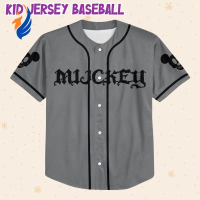 Unique Mickey Mouse Sugar Skull Baseball Jersey - Personalized with Horizontal Text