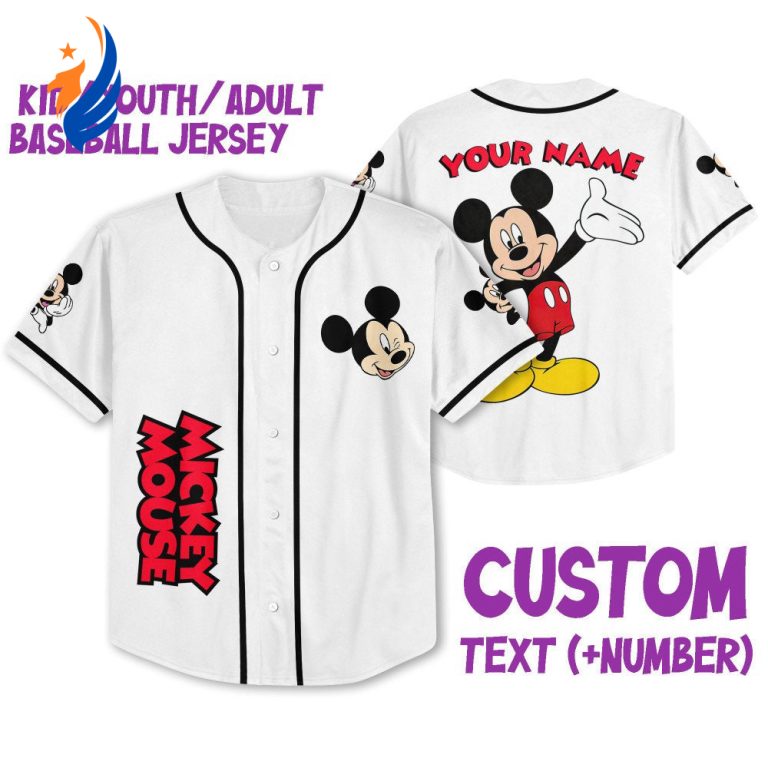 Vintage Disney Mickey Mouse Baseball Jersey: Personalized Cute Gifts for Fans