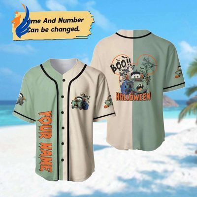 Custom Cars Mickey Head Baseball Jersey - Horror Mater Halloween Team Shirt