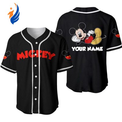 Custom Mickey Mouse Disney Baseball Jersey for Men: Personalized Chilling Sport Outfit