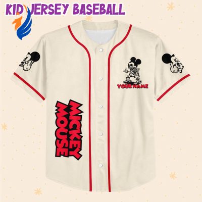 Custom Mickey Mouse Baseball Jersey - Personalized Disney Bad Jersey