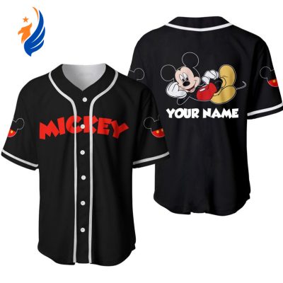 Custom Happy Mickey Mouse Disney Jersey – Personalized All Over Print Baseball Shirt