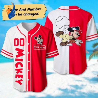 Custom Mickey Baseball Jersey - Personalized Mickey Mouse Team Shirt and 3D Printed Basketball Jersey