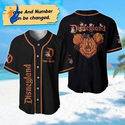 Mickey Halloween Baseball Jersey - Personalized Mickey Ears Pumpkin Basketball Shirt & Funny Head Baseball Tee Magic Kingdom
