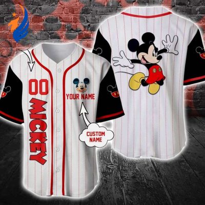 Custom Mickey Head Family Vacation Baseball Jersey - Personalized Disney Mouse Gift with Name & Number