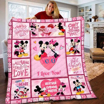 Personalized Mickey Minnie Mouse Baby Plush Blanket - Blanket Home Decor Gift