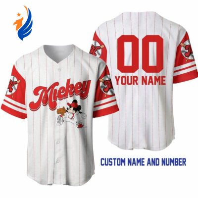 Custom Mickey Mouse Walt Disney World Baseball Jersey Shirt – Personalized Disney Apparel