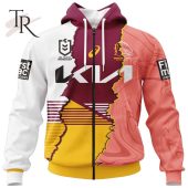 Personalized Nrl Brisbane Broncos Special Mix Jersey Hoodie 3d Stand Easy Bro - demo10