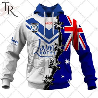 Personalized NRL Canterbury Bankstown Bulldogs Home Jersey Mix Flag Hoodie Personalized NRL Canterbury Bankstown Bulldogs Home Jersey Mix Flag Hoodie