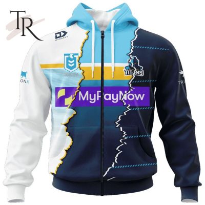 Personalized NRL Gold Coast Titans Special Mix Jersey Hoodie 3D Personalized NRL Gold Coast Titans Special Mix Jersey Hoodie 3D