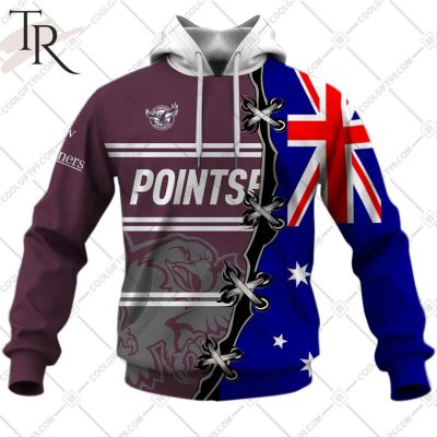 Personalized NRL Manly Warringah Sea Eagles Home Jersey Mix Flag Hoodie Personalized NRL Manly Warringah Sea Eagles Home Jersey Mix Flag Hoodie