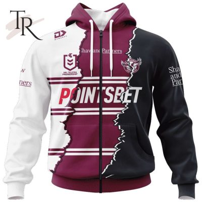 Personalized NRL Manly Warringah Sea Eagles Special Mix Jersey Hoodie 3D Personalized NRL Manly Warringah Sea Eagles Special Mix Jersey Hoodie 3D