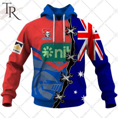 Personalized NRL Newcastle Knights Home Jersey Mix Flag Hoodie Personalized NRL Newcastle Knights Home Jersey Mix Flag Hoodie