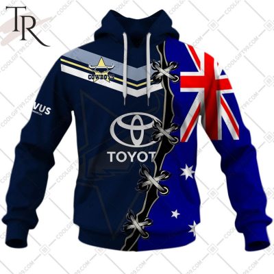 Personalized NRL North Queensland Cowboys Home Jersey Mix Flag Hoodie Personalized NRL North Queensland Cowboys Home Jersey Mix Flag Hoodie