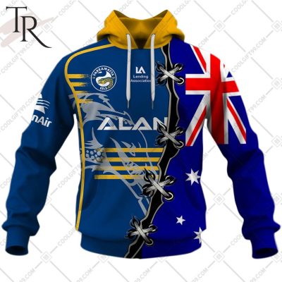 Personalized NRL Parramatta Eels Home Jersey Mix Flag Hoodie Personalized NRL Parramatta Eels Home Jersey Mix Flag Hoodie