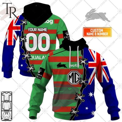 Personalized NRL South Sydney Rabbitohs Home Jersey Mix Flag Hoodie Personalized NRL South Sydney Rabbitohs Home Jersey Mix Flag Hoodie