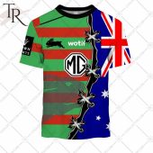 Personalized Nrl South Sydney Rabbitohs Home Jersey Mix Flag Hoodie Long Time - demo10